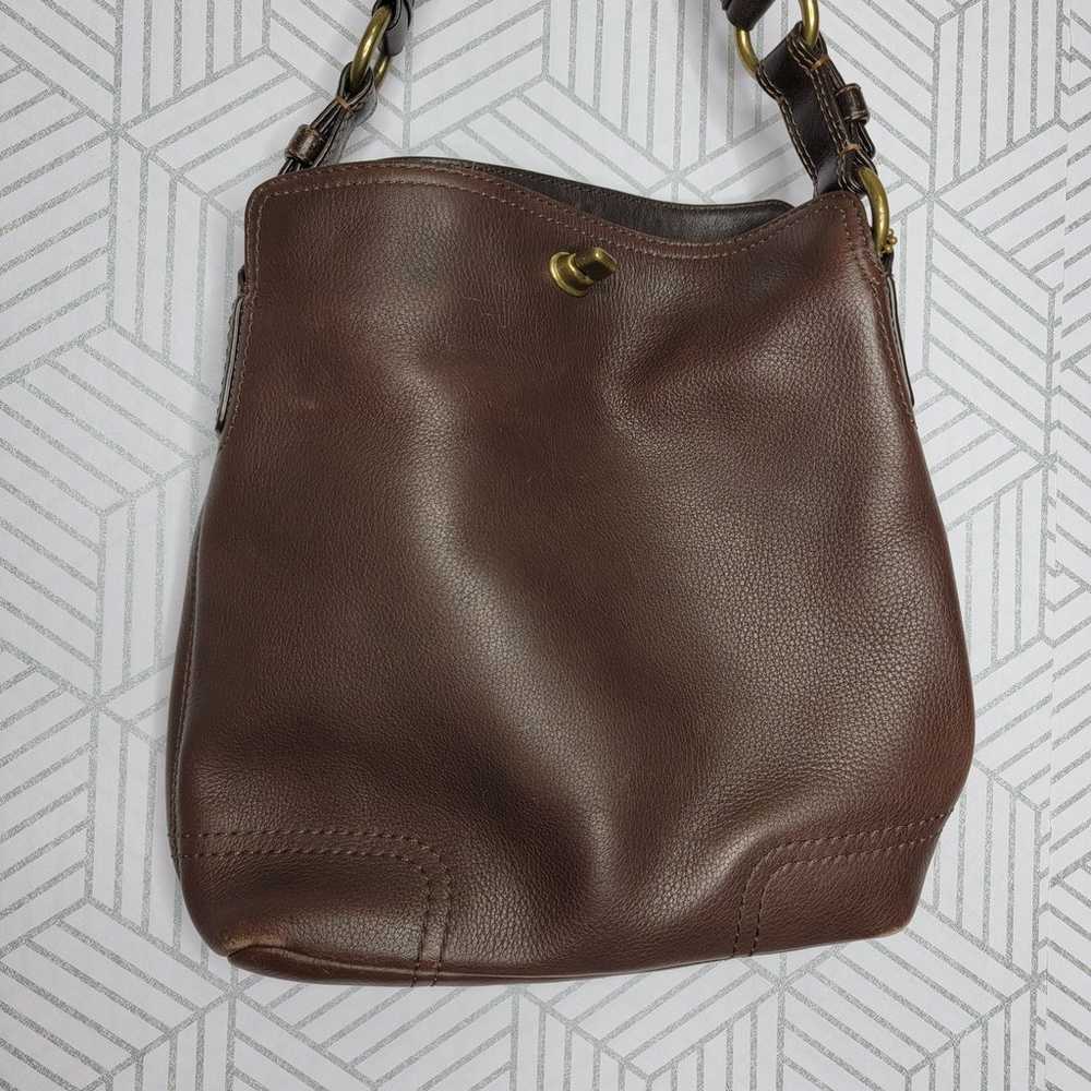 Coach Chelsea Brown Leather Turn Lock - image 2