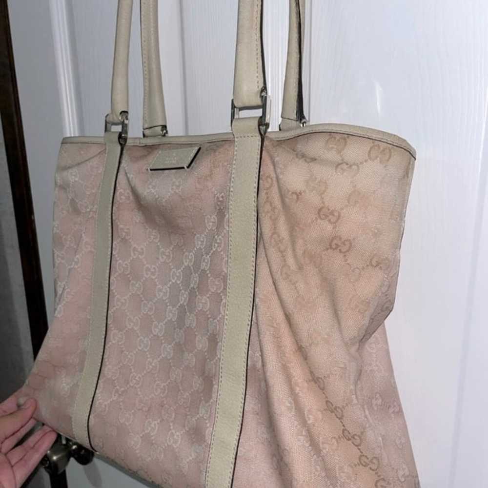 Gucci Pink Canvas Tote Bag - image 2
