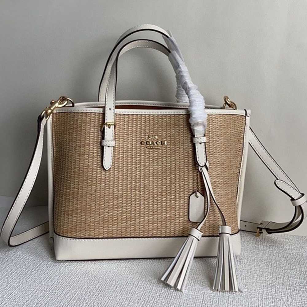 Coach Tote Bag Straw Molly Tote Basket Bag CH210 - image 1