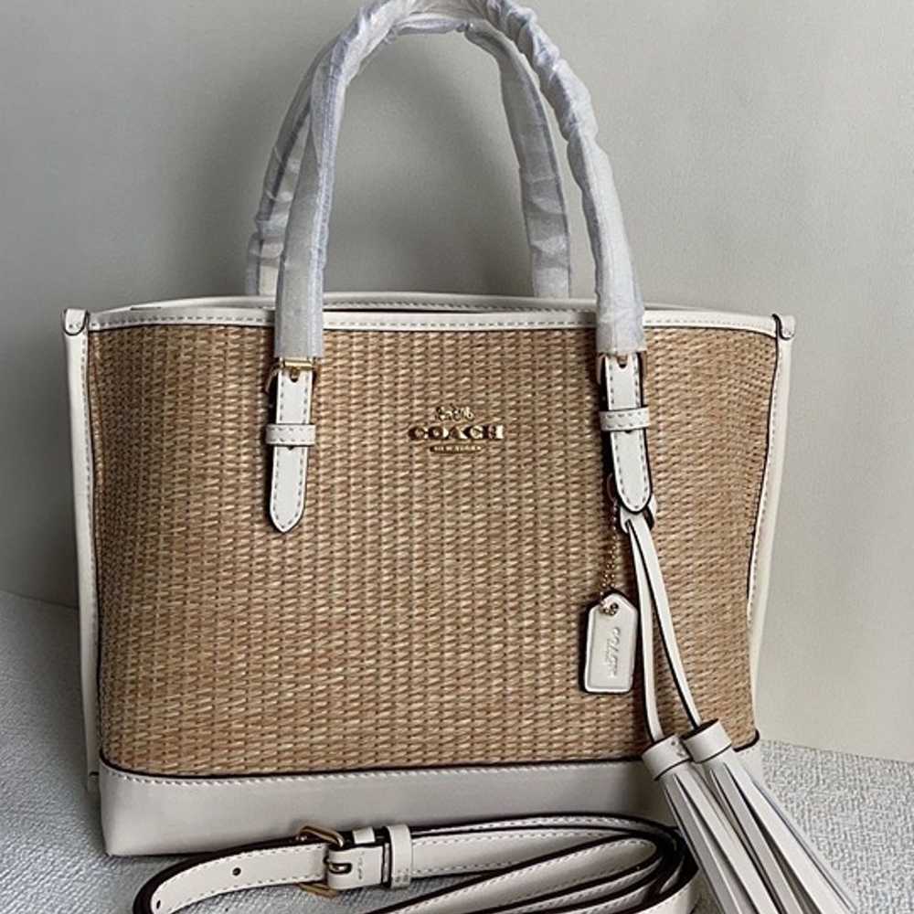 Coach Tote Bag Straw Molly Tote Basket Bag CH210 - image 2