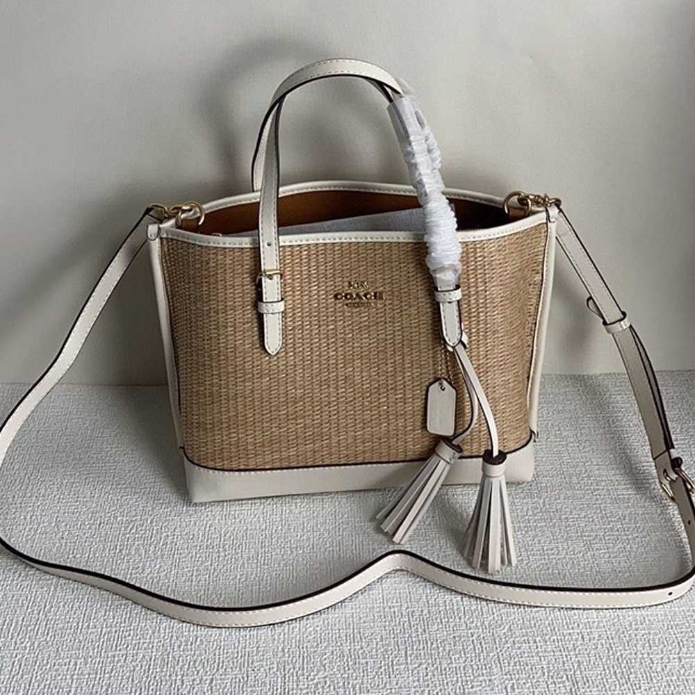 Coach Tote Bag Straw Molly Tote Basket Bag CH210 - image 3
