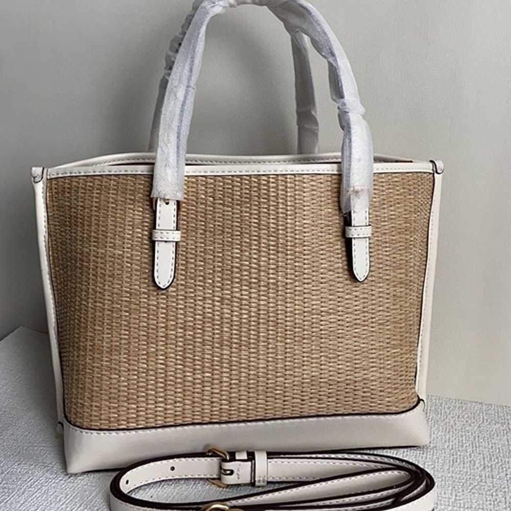 Coach Tote Bag Straw Molly Tote Basket Bag CH210 - image 5