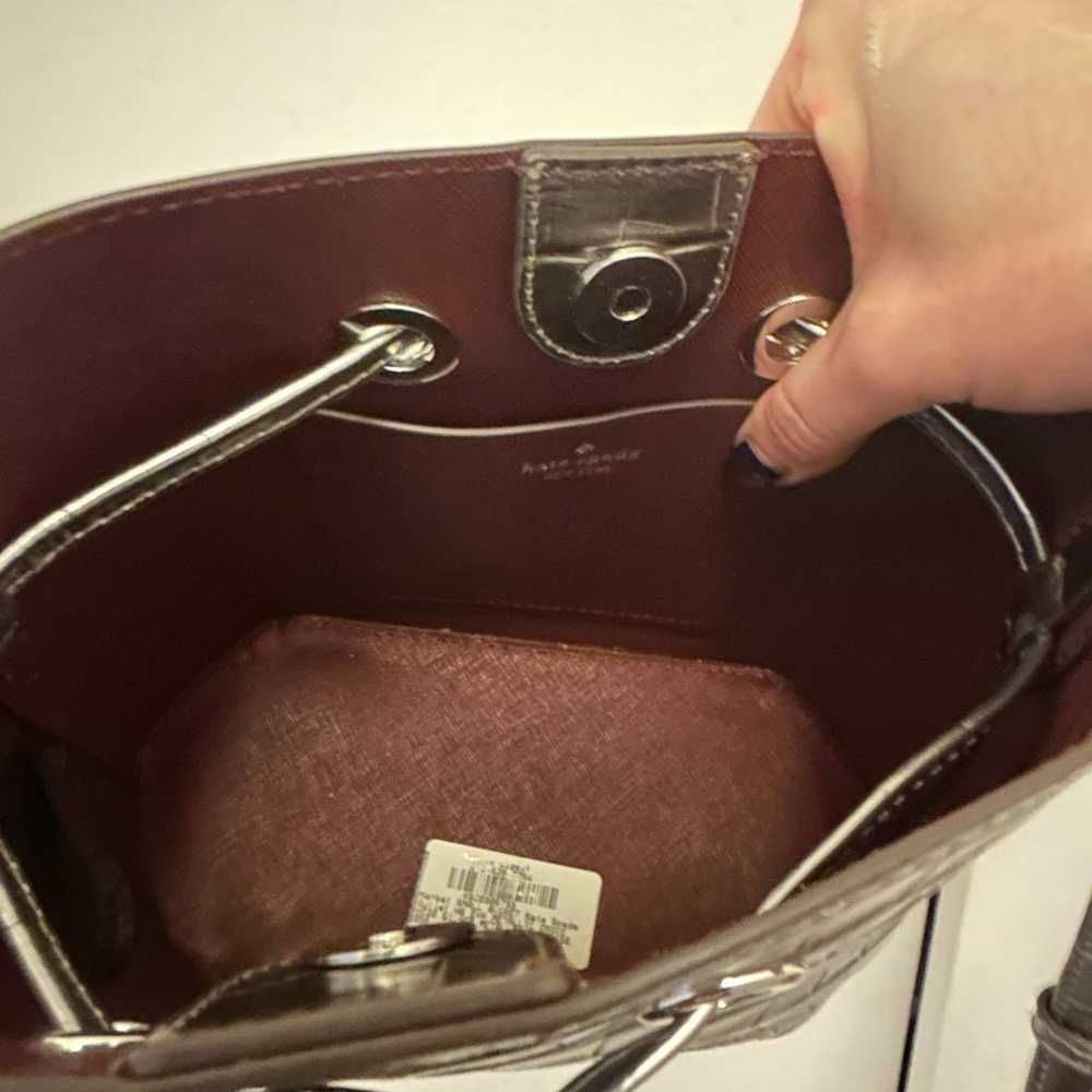 Kate Spade Small Eva Bucket Bag in Metallic Croc … - image 8