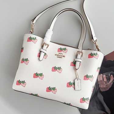 coach Mollie Tote 25 With Strawberry Print