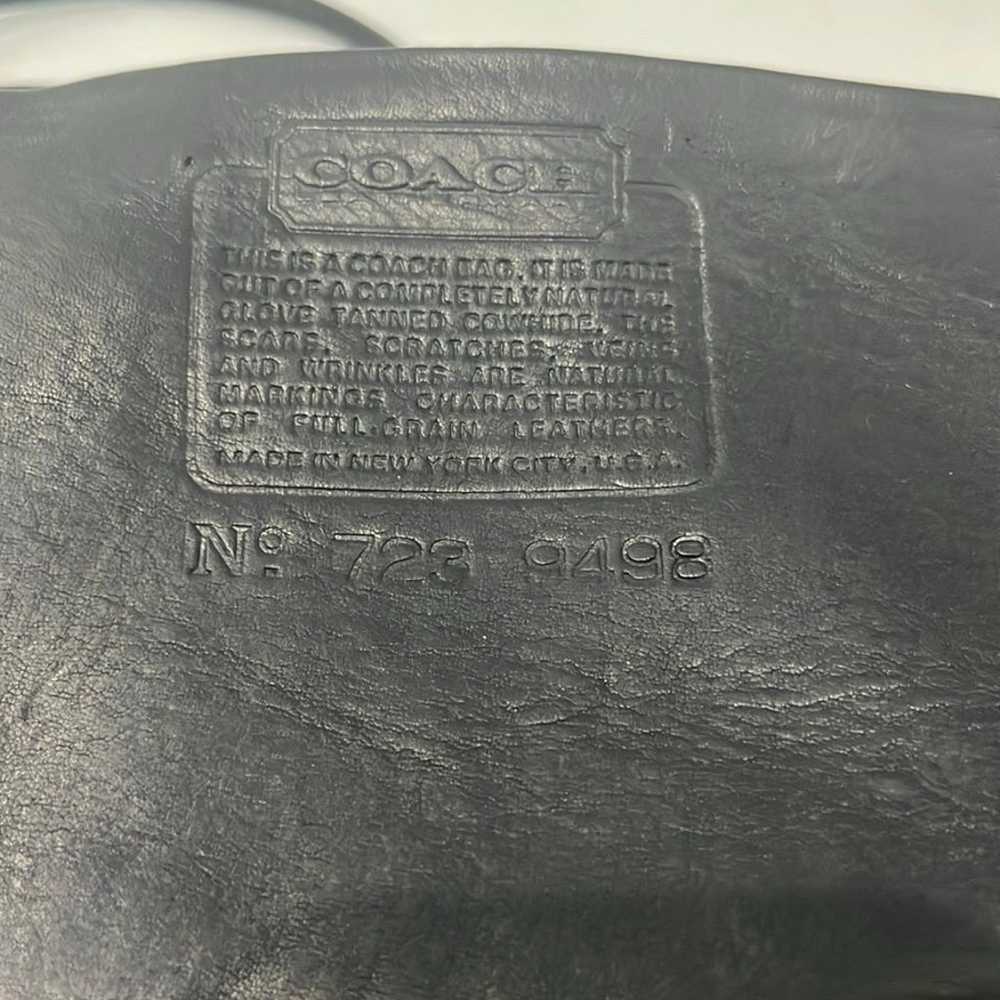 Vintage Coach Basic Bag 80’s NYC Black Leather Sh… - image 6