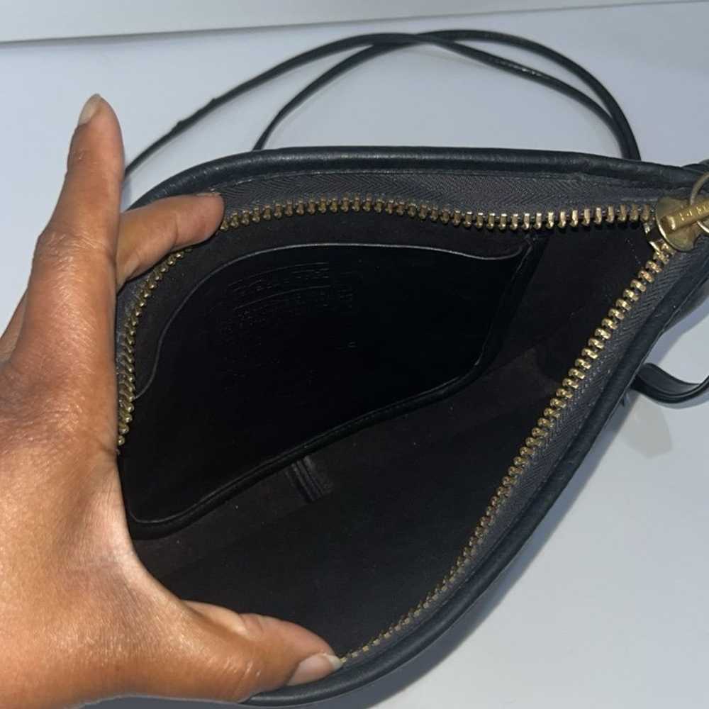 Vintage Coach Basic Bag 80’s NYC Black Leather Sh… - image 8