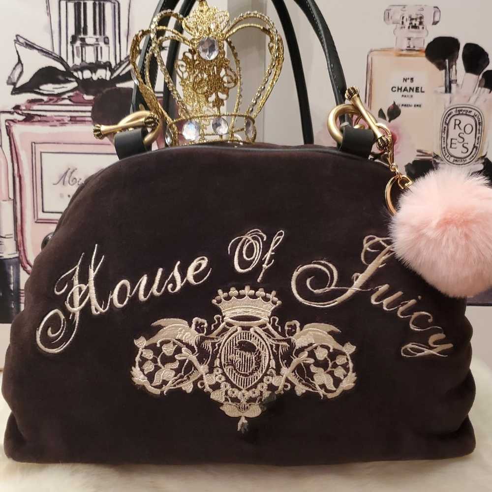 Juicy Couture House of Juicy Fluffy Soft Bowler B… - image 1
