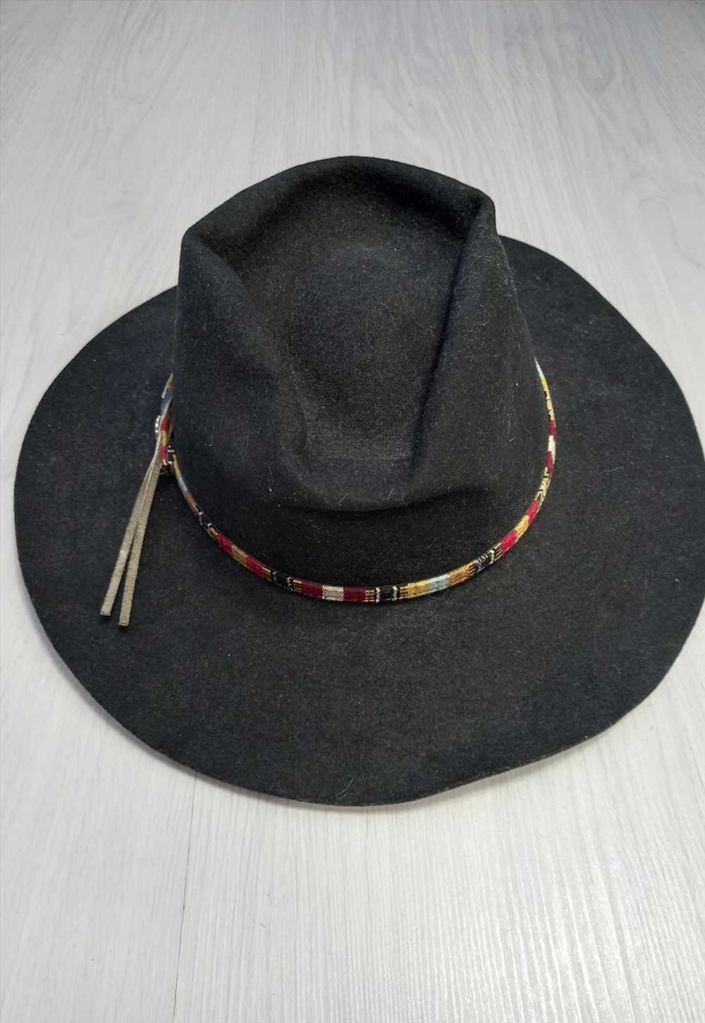 Vintage Eddy Bros Western Hat Black Wool Cowboy - image 3