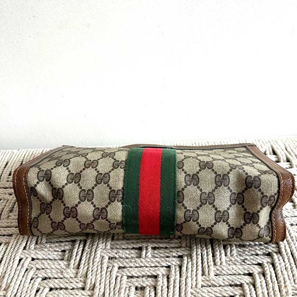 GUCCI Sherry Line Canvas and Brown Leather Monogr… - image 4