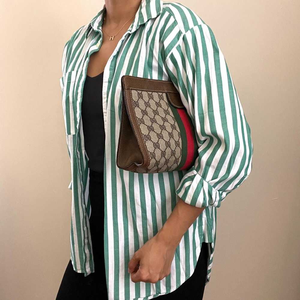 GUCCI Sherry Line Canvas and Brown Leather Monogr… - image 9