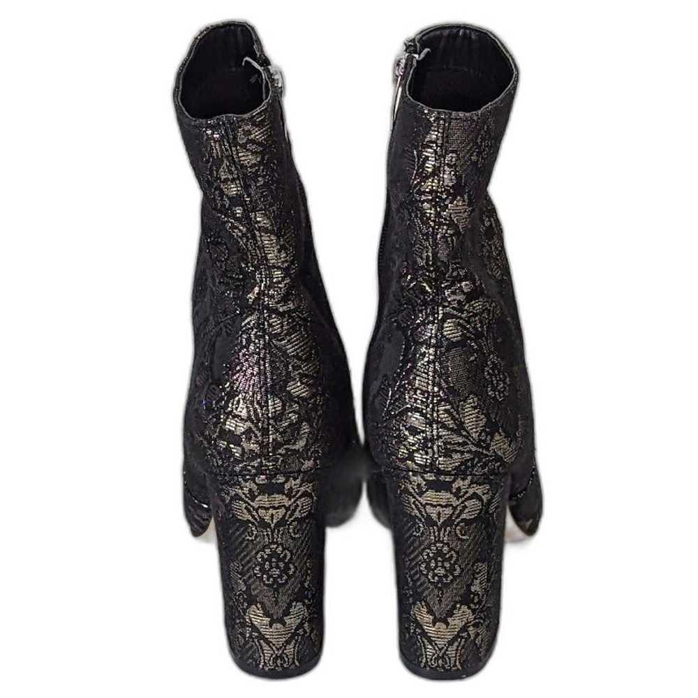 Marc Fisher Jana Gold Brocade Ankle Boots Black F… - image 6