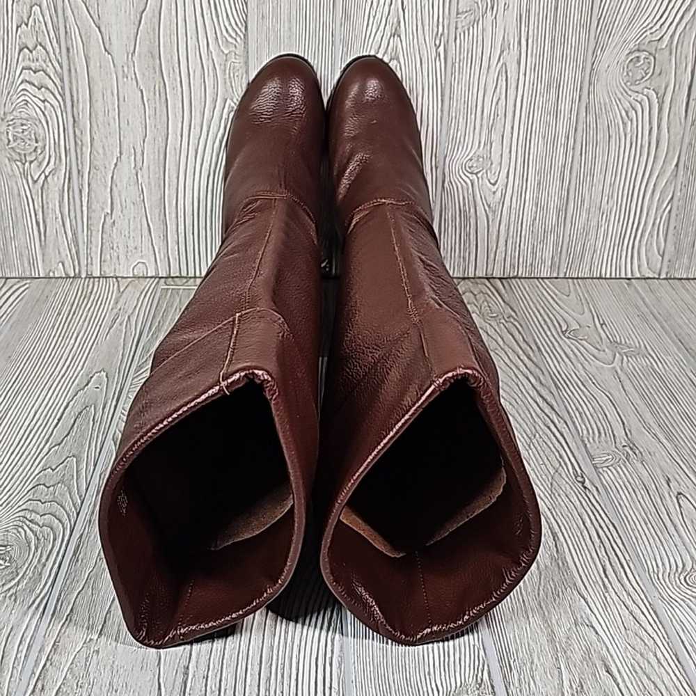 Colin Stuart Dark Brown Tall Pebbled Leather Heel… - image 6