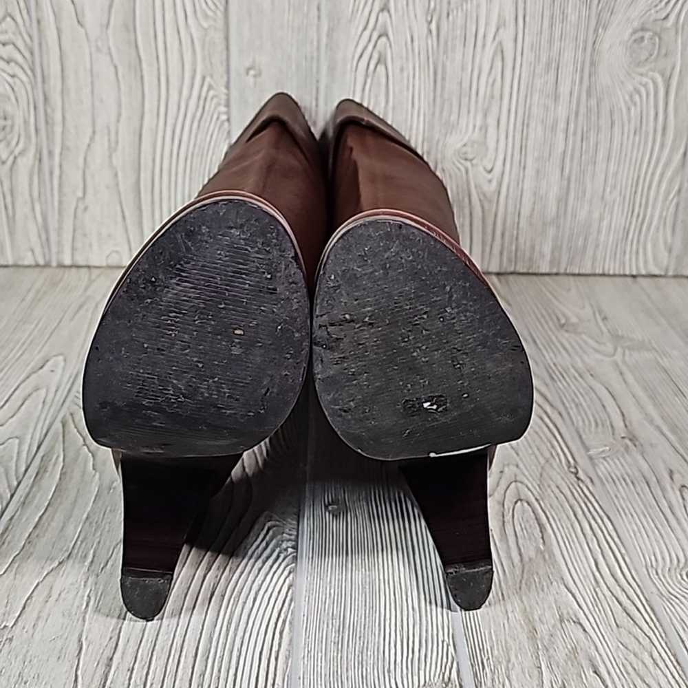 Colin Stuart Dark Brown Tall Pebbled Leather Heel… - image 7