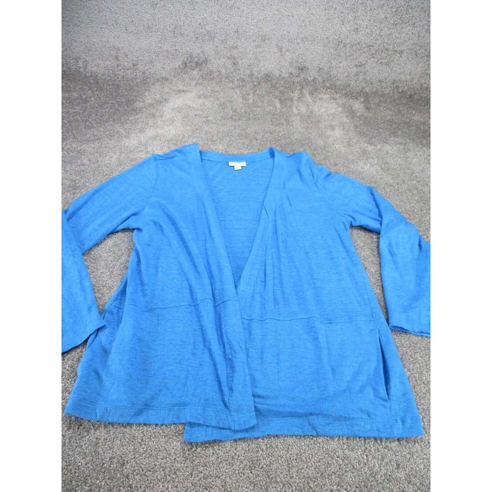 Vintage J. Jill Sweater Womens Medium Blue Linen … - image 1