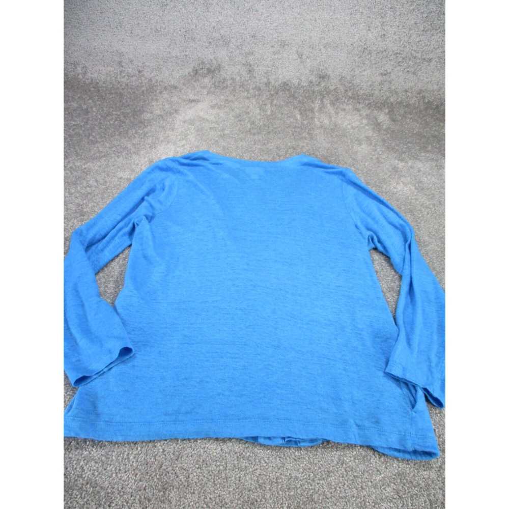 Vintage J. Jill Sweater Womens Medium Blue Linen … - image 3