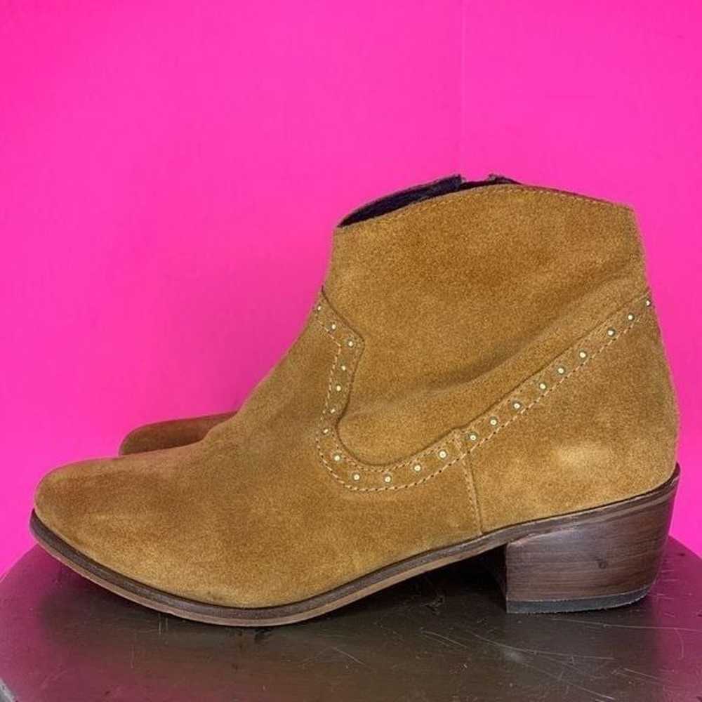 Oliver Bonas Studded Brown Suede Ankle Boot Size … - image 3