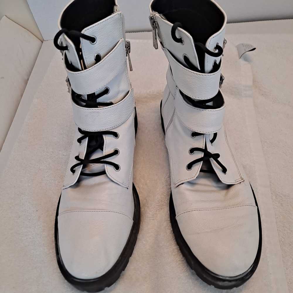 Jessica Simpson  Sz 9 Kerina White Combat Boots L… - image 12