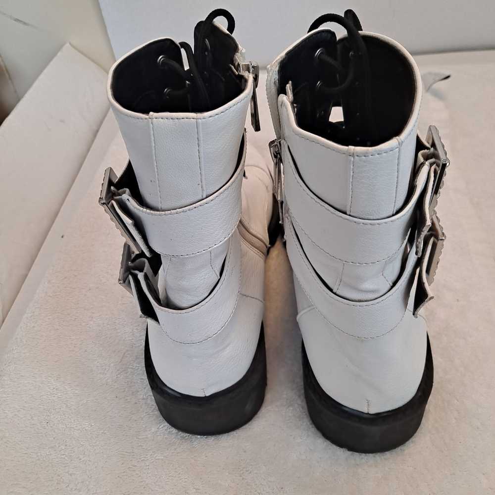 Jessica Simpson  Sz 9 Kerina White Combat Boots L… - image 6