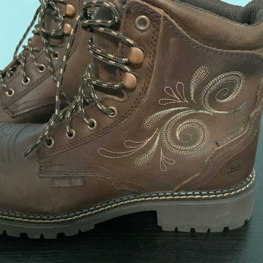 Justin steel toe work boots - image 2
