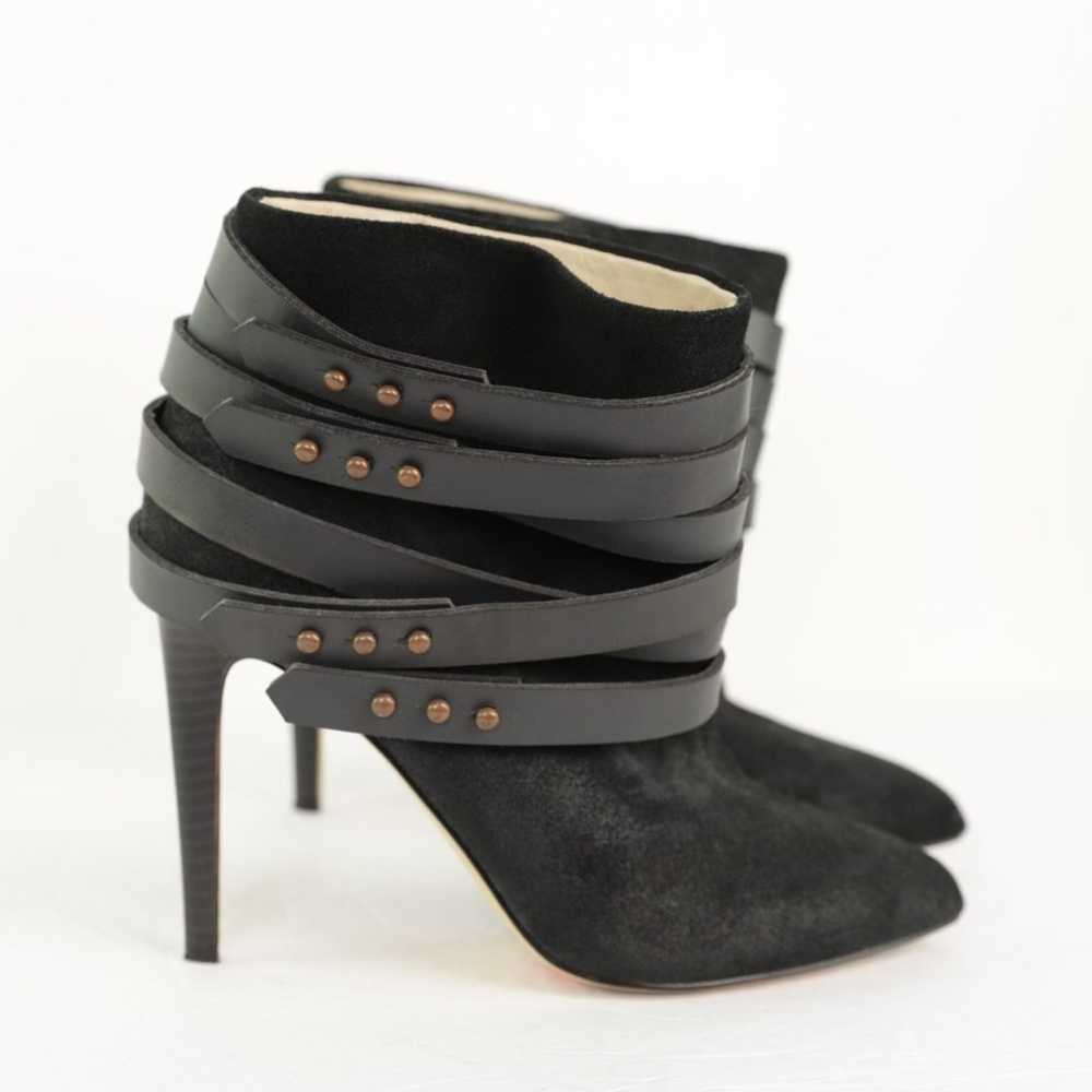 EC Joe's Jeans Leather Stiletto Studded Booties s… - image 2