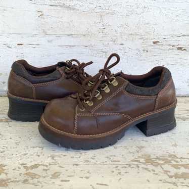 Y2K 2000’s No Boundaries Brown Chunky Laced Boots