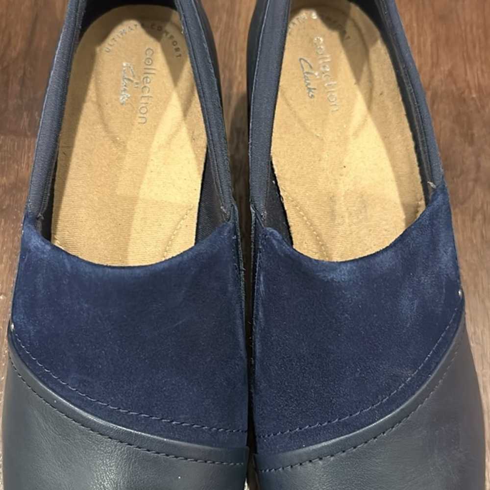 like new womens size 11 clarks navy leather julie… - image 2