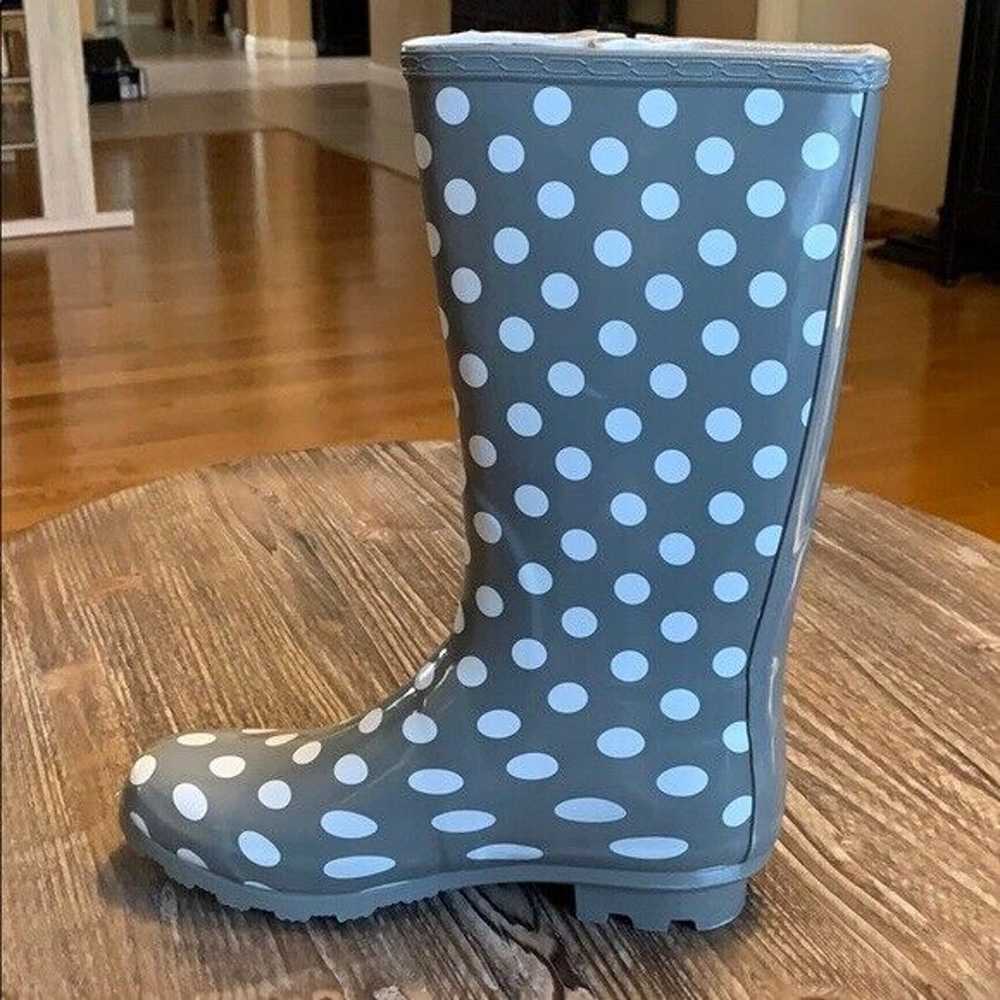 Journee Collection ~ Polka Dot Rubber Rain Boots … - image 4