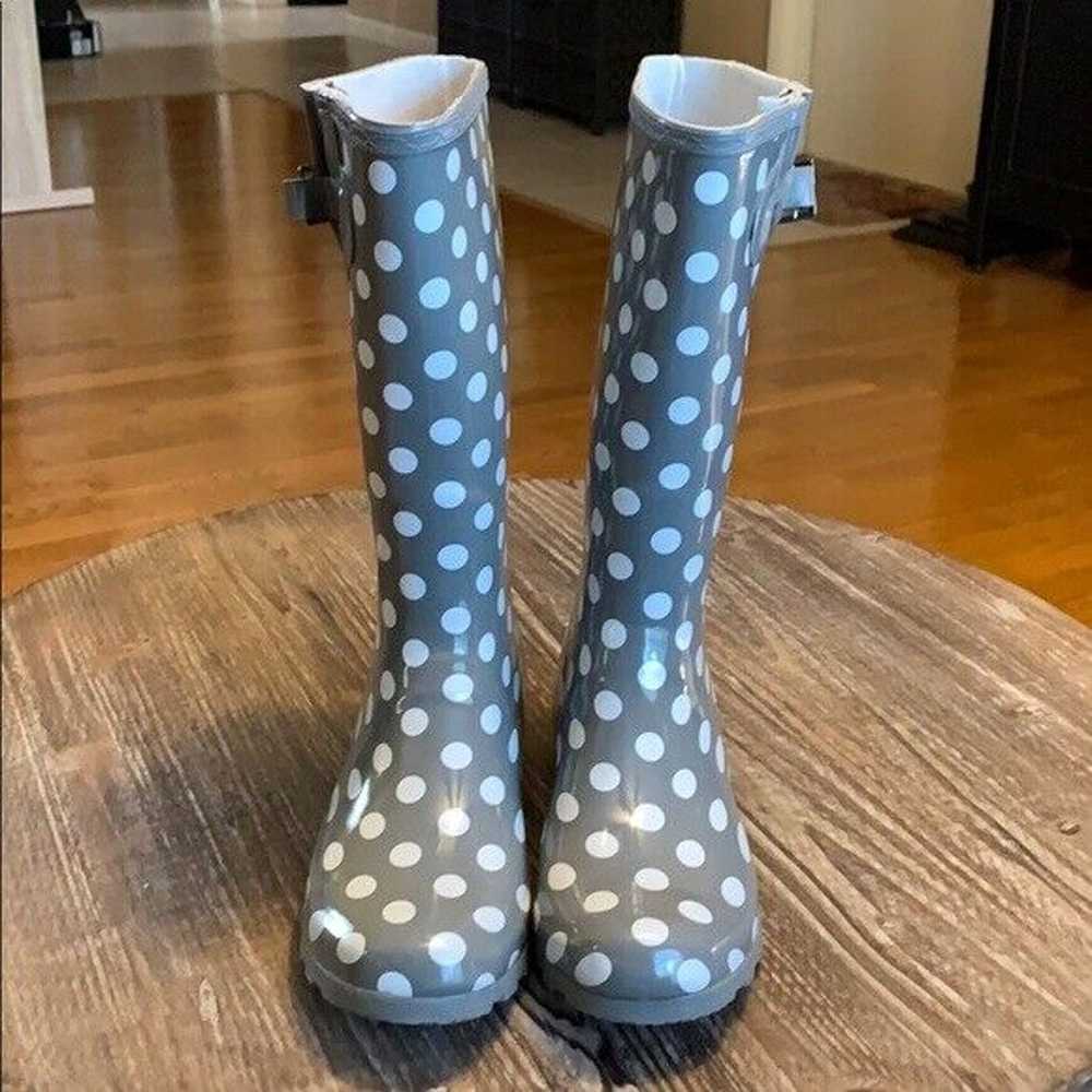 Journee Collection ~ Polka Dot Rubber Rain Boots … - image 6