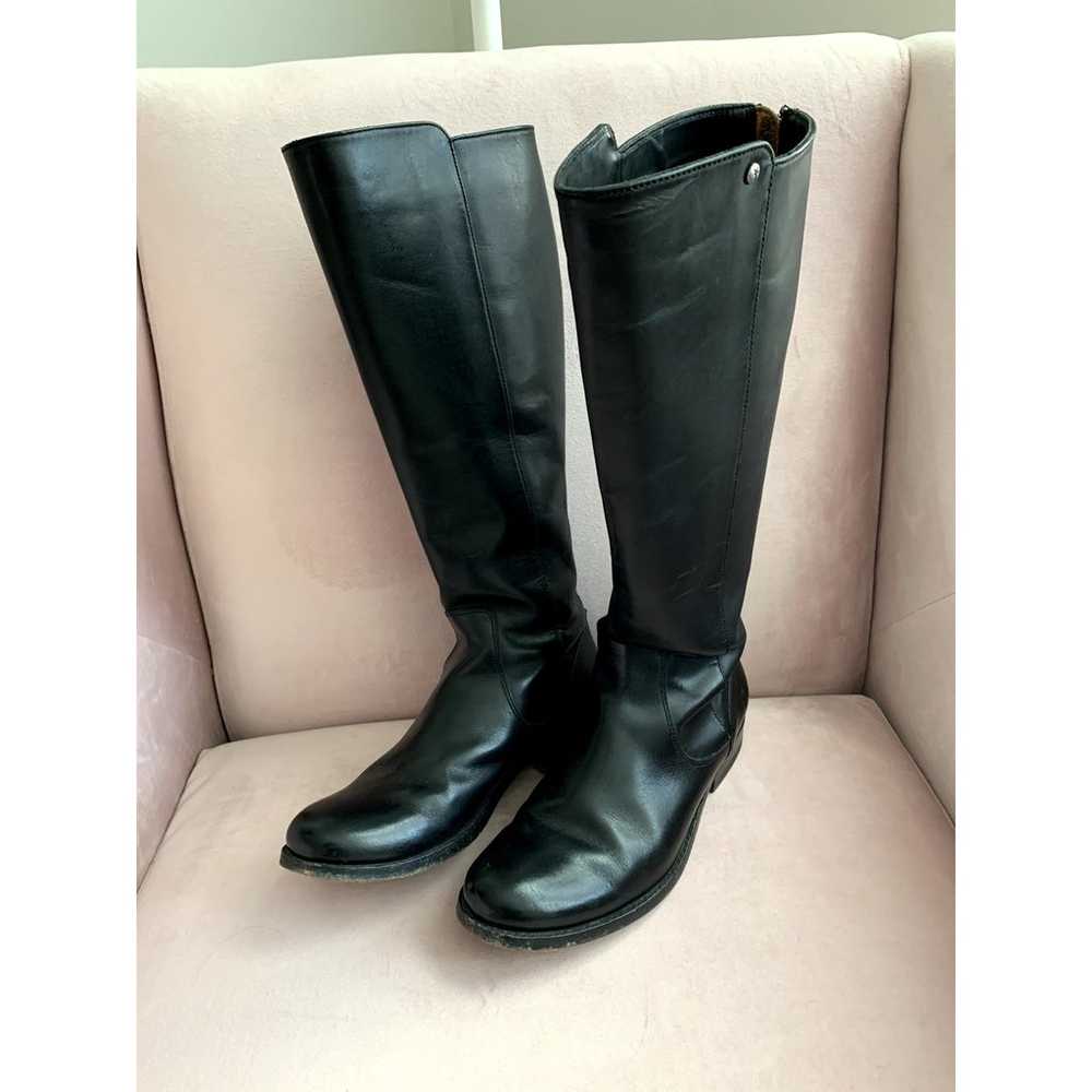 Frye Melissa Stud Back Zip Knee High Boots Size 5… - image 2