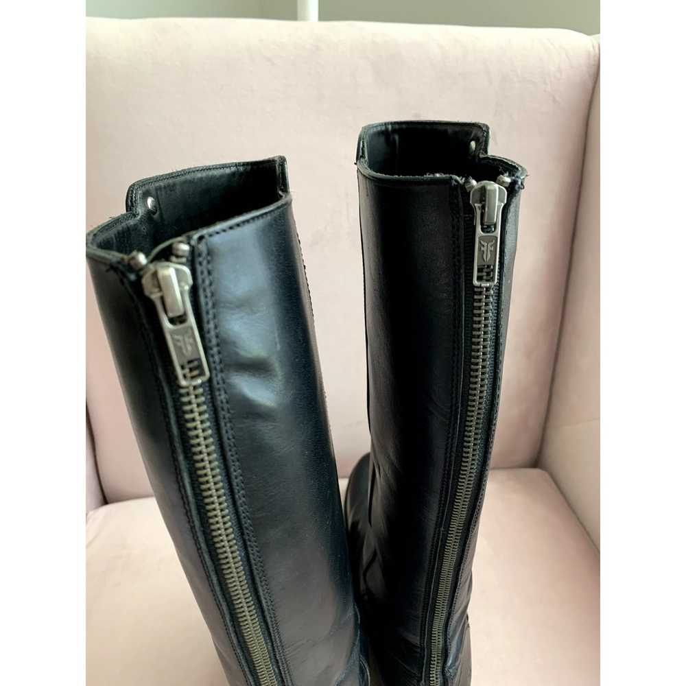 Frye Melissa Stud Back Zip Knee High Boots Size 5… - image 3
