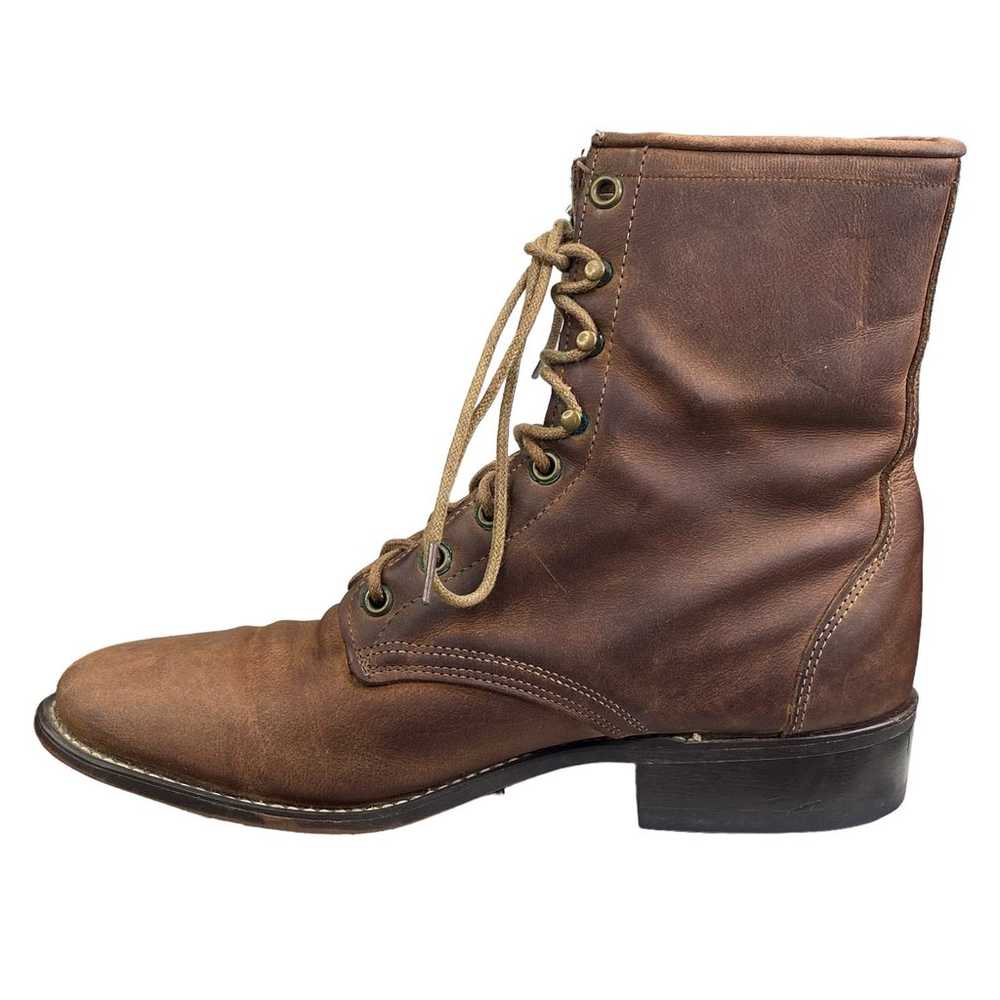 Laredo Women’s Roper Brown Leather Lace Up Wester… - image 2