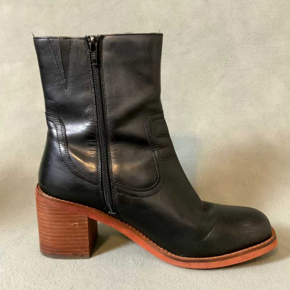 SEYCHELLES Black Leather Turbulent Ankle Heeled B… - image 9