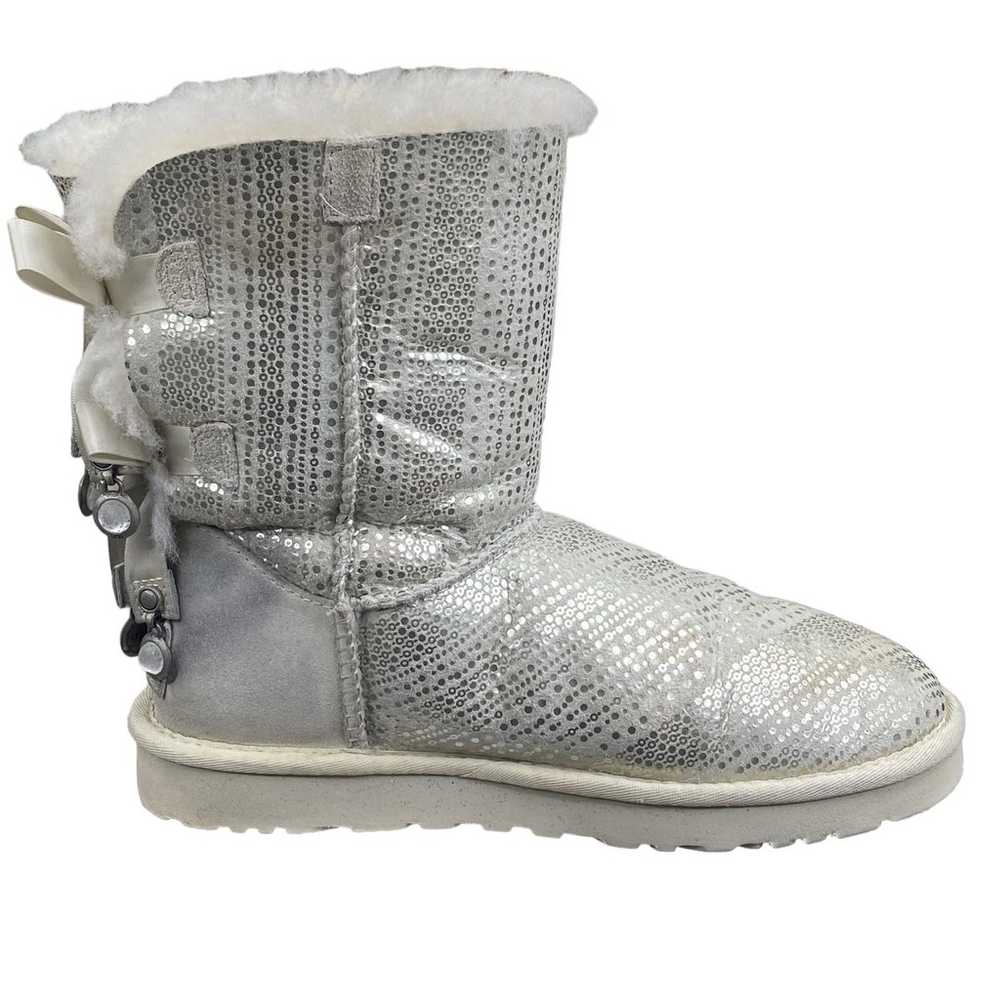 UGG Women’s Bailey Bow I Do Silver Bling Boots Si… - image 4