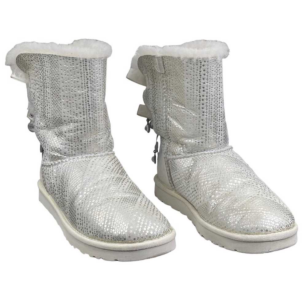 UGG Women’s Bailey Bow I Do Silver Bling Boots Si… - image 5