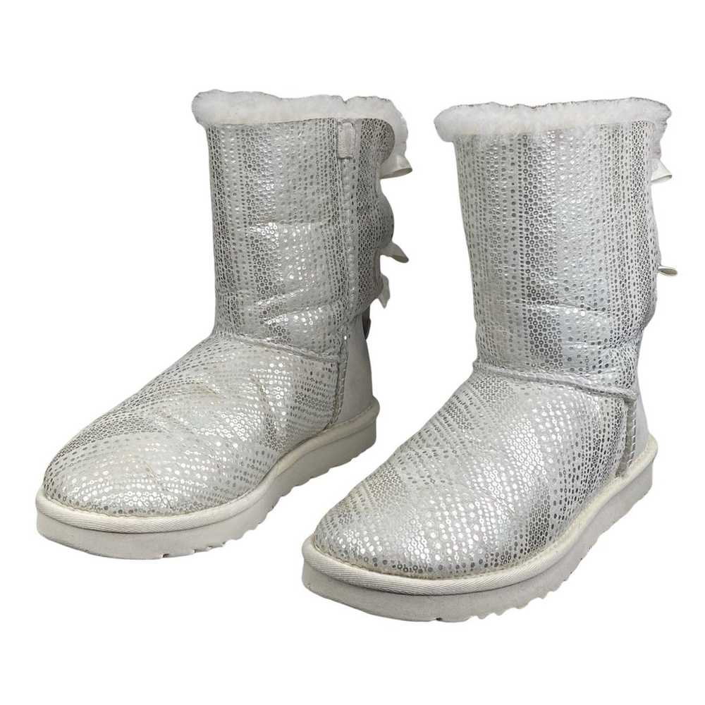 UGG Women’s Bailey Bow I Do Silver Bling Boots Si… - image 6