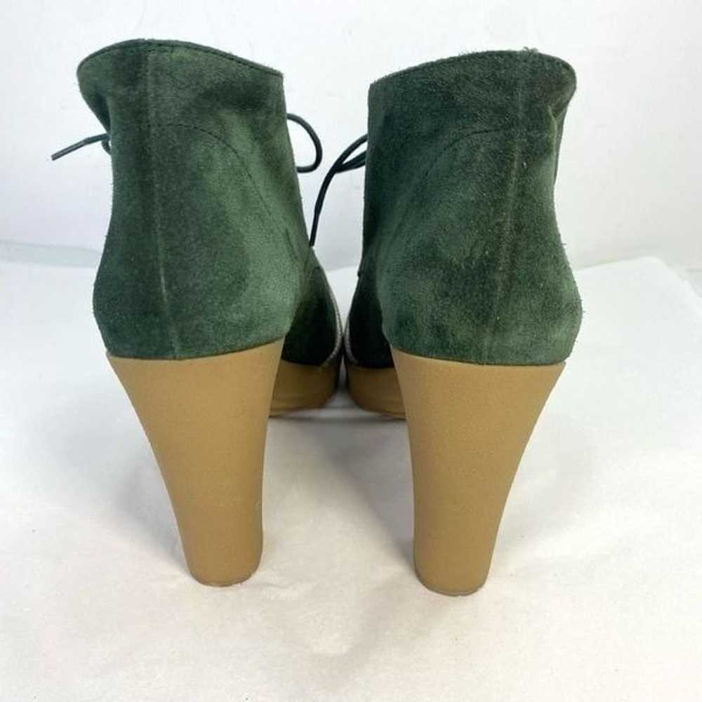 Polo Ralph Lauren Lace Up Bootie Green Suede Leat… - image 11