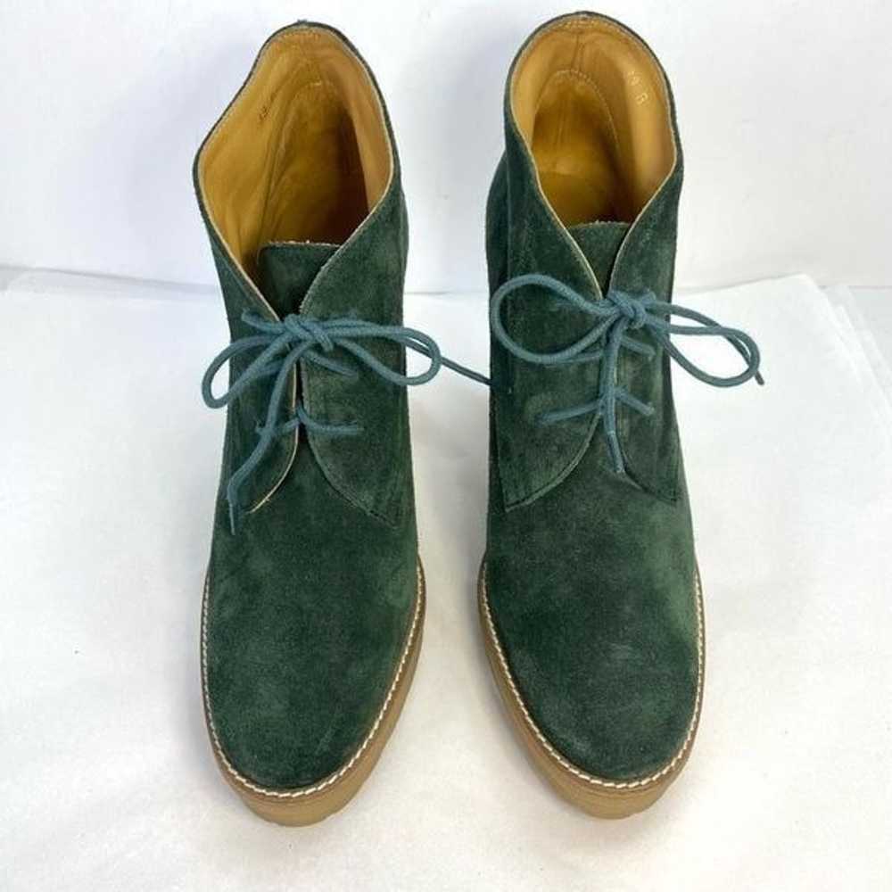 Polo Ralph Lauren Lace Up Bootie Green Suede Leat… - image 2