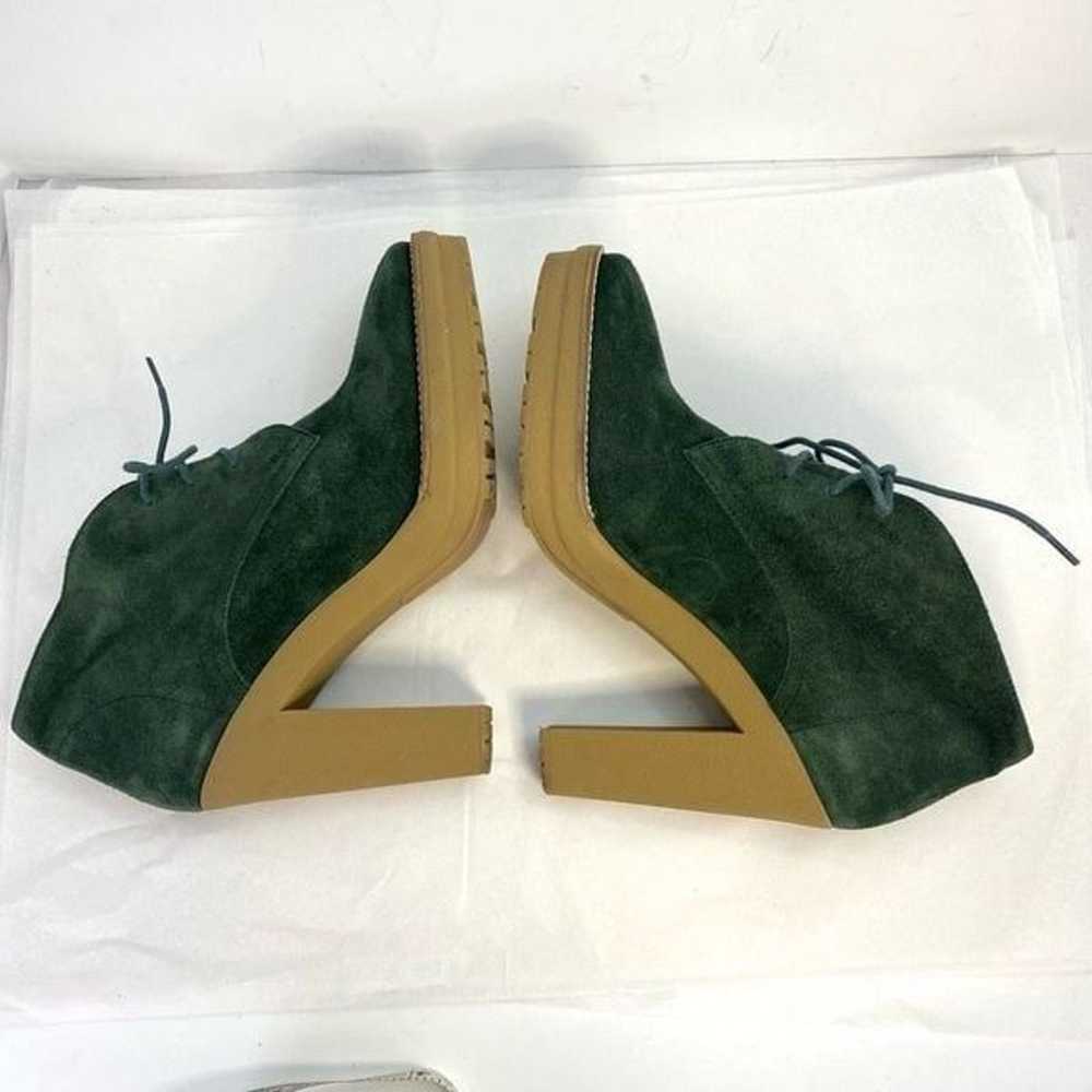 Polo Ralph Lauren Lace Up Bootie Green Suede Leat… - image 8