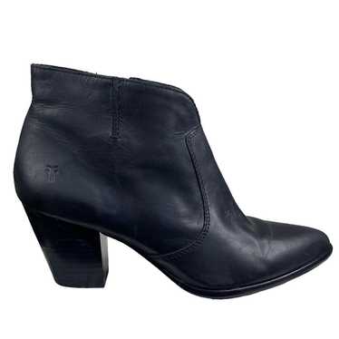 Frye Women's Jennifer Black Leather Ankle Boots Si