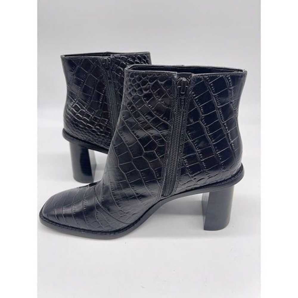 Gibson Latimer Black Leather Croc Embossed Boots … - image 1