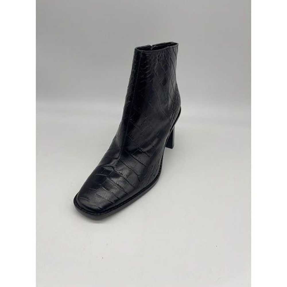 Gibson Latimer Black Leather Croc Embossed Boots … - image 2