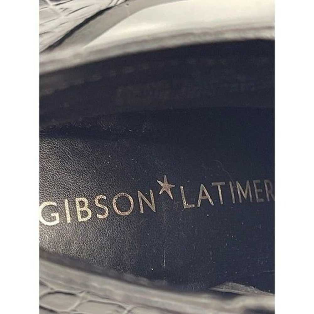 Gibson Latimer Black Leather Croc Embossed Boots … - image 9