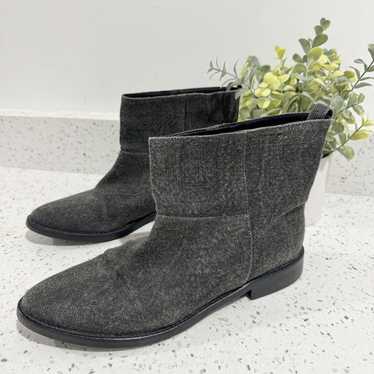 theyskens theory Grey Flat Ankle Booties 38.5 - image 1