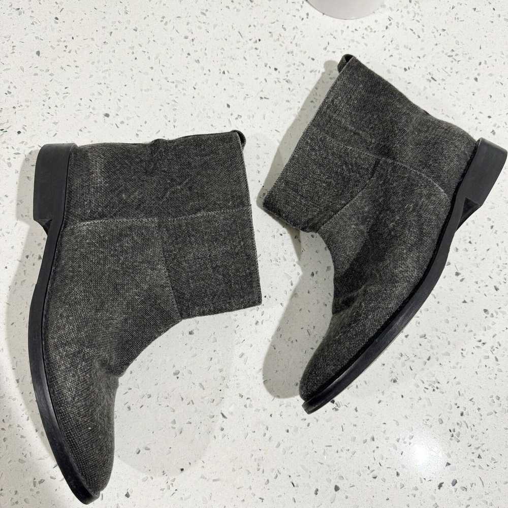 theyskens theory Grey Flat Ankle Booties 38.5 - image 2