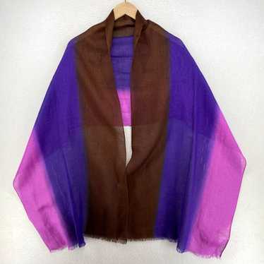 Vintage ECHO Shawl Wrap Scarf Linen Blend Colorbl… - image 1