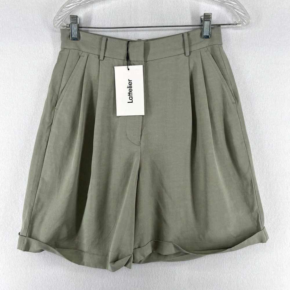 HIGH LATTELIER Shorts Womens S 6" Linen Cotton Hi… - image 3