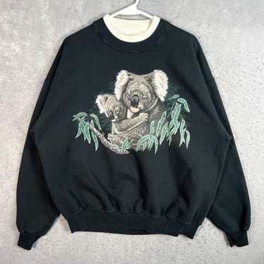Jerzees Vintage 90s Koala Cute Wild Animal Sweater
