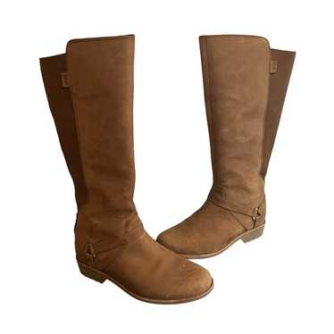 Teva Boots Tall Womens Brown Suede Leather Waterp… - image 1