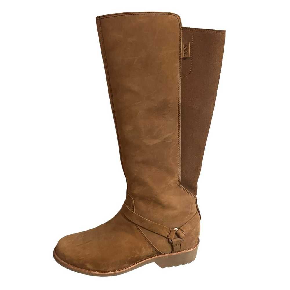Teva Boots Tall Womens Brown Suede Leather Waterp… - image 3