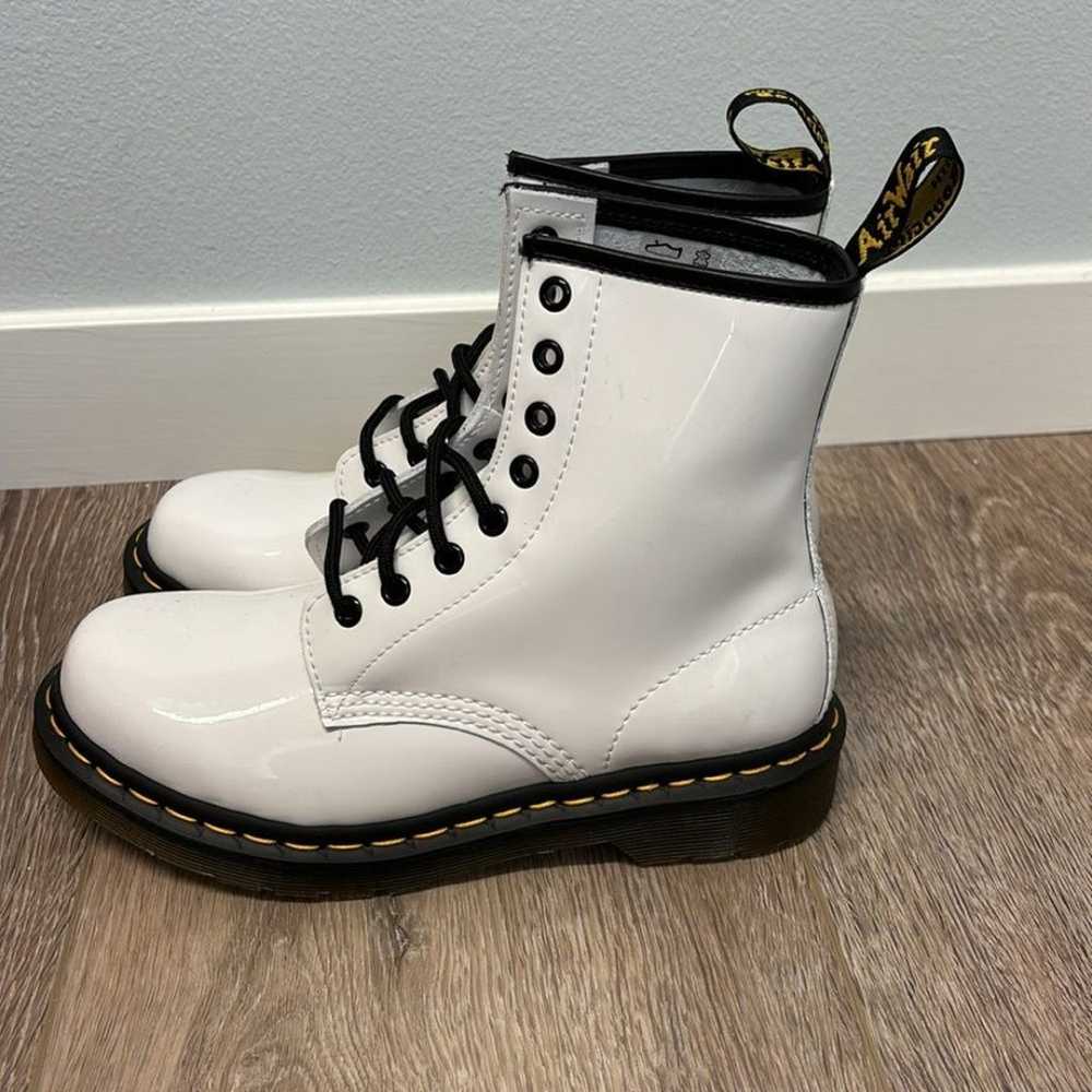 NEW! Dr. Martens 1460 White Patent Leather Lace-U… - image 2